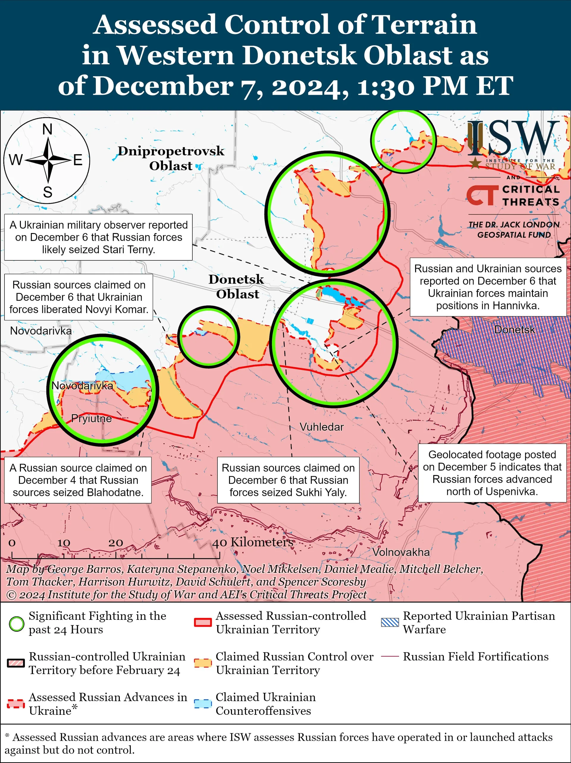 Росіяни наступають на Покровськ та просуваються у Кураховому, а ЗСУ прорвалися вперед на Курщині: карти ISW 1