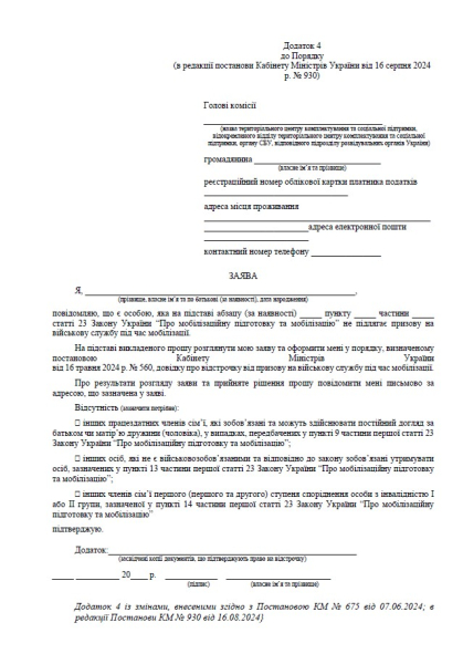 Отсрочка от мобилизации, заявление на отсрочку, образец заявления на отсрочку, образец заявления на отсрочку